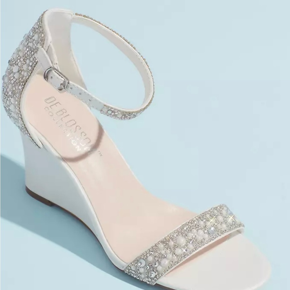 Brand New (still in box) - White Wedding Wedges